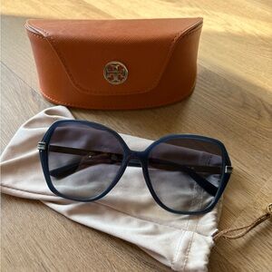 Tory Burch Blue Sunglasses + Case